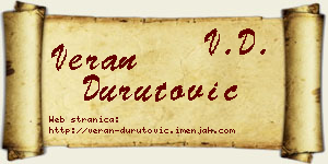 Veran Durutović vizit kartica